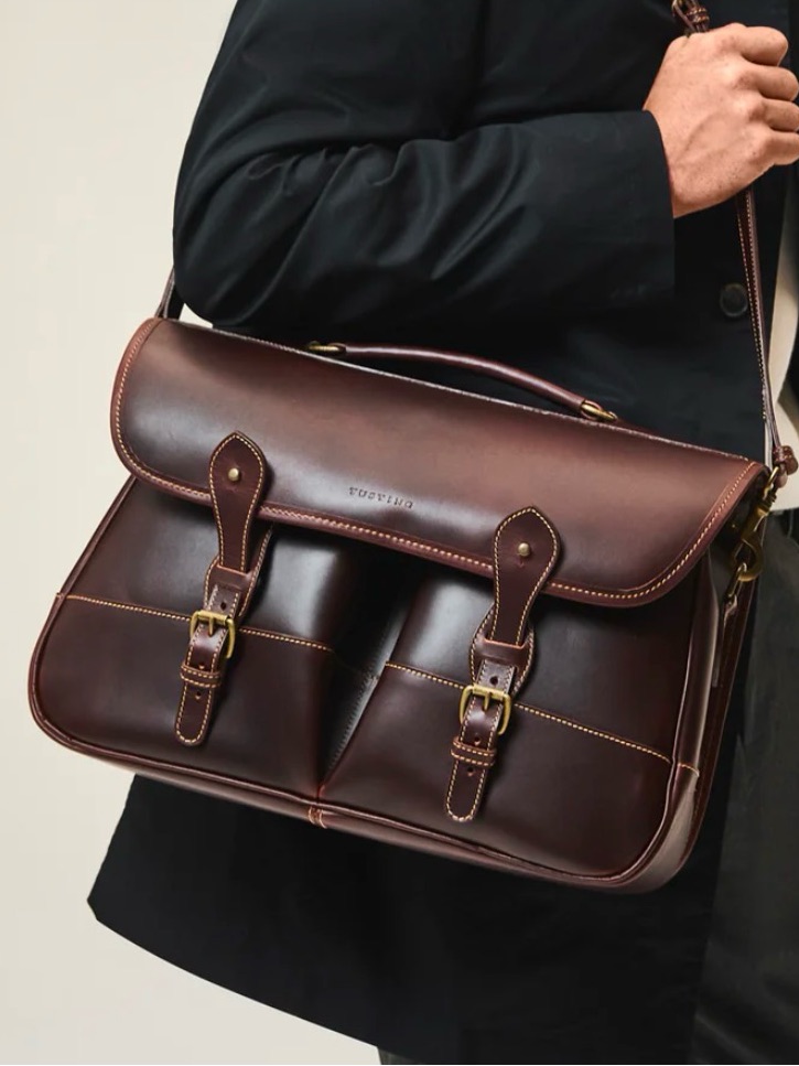 Tusting Of England Leather Briefcase — image 2 of 8